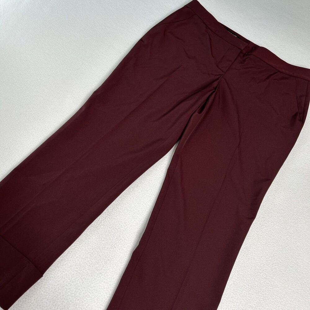 Judith & Charles Women's Size 12 NWT Reva B Cuffed Crop Pants Burgundy
